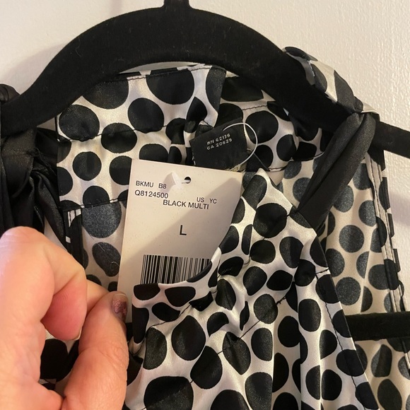 Guess black and white polka dot halter top - Picture 2 of 4